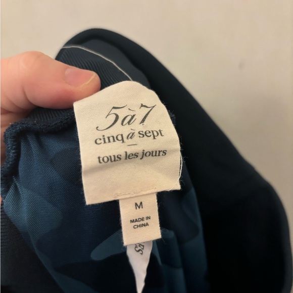 Cinq A Sept Giles High Waist Satin Jogger Pant Womens M Blue Camo Cargo Pocket - Picture 3 of 10